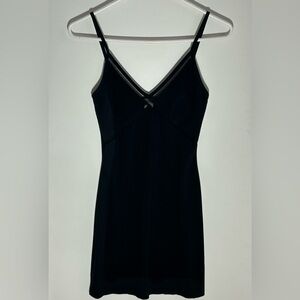 Women’s Black Bodycon Mesh Cutout Slip Dress